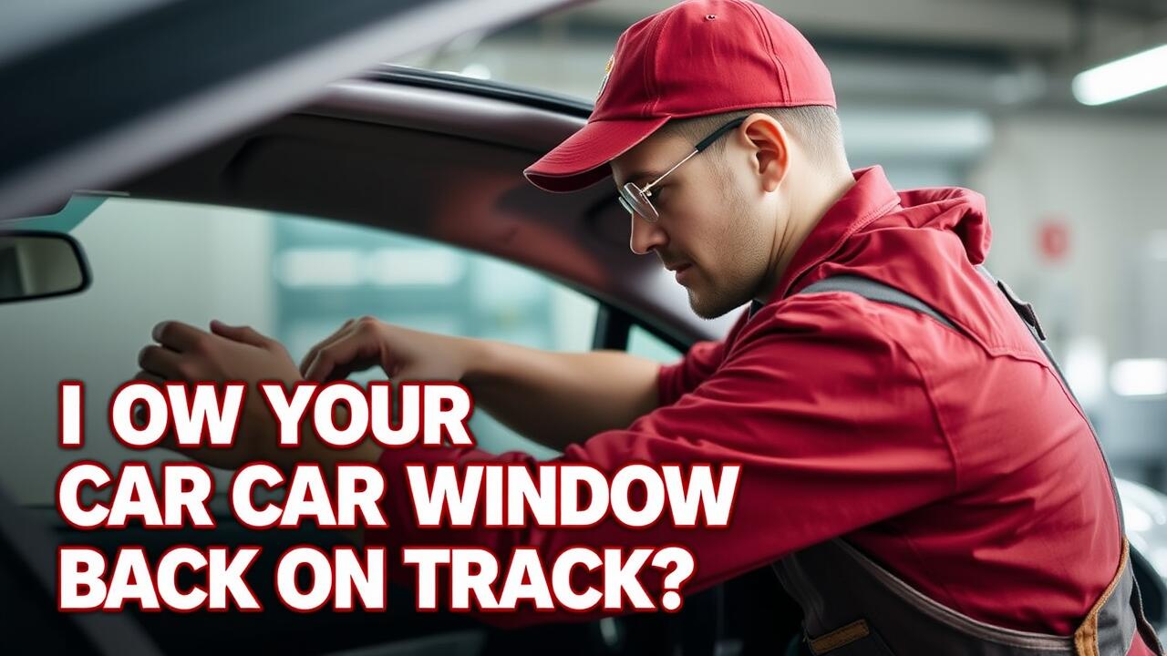 How do I get my car window back on track?