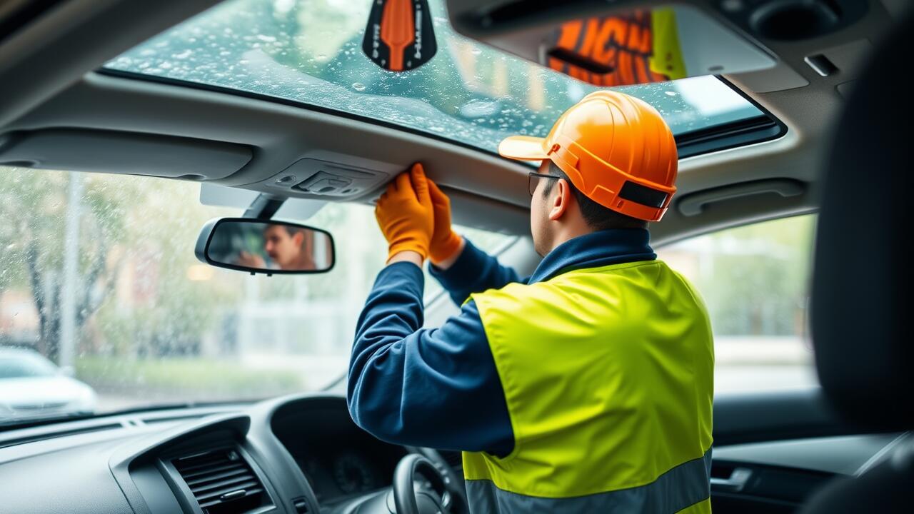 What are the safety tips for a sunroof during heavy rain?